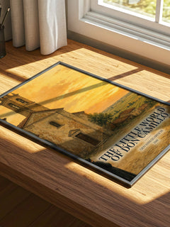 The Little World Of Don Camillo watercolour book poster framed on wall – literary fiction wall art