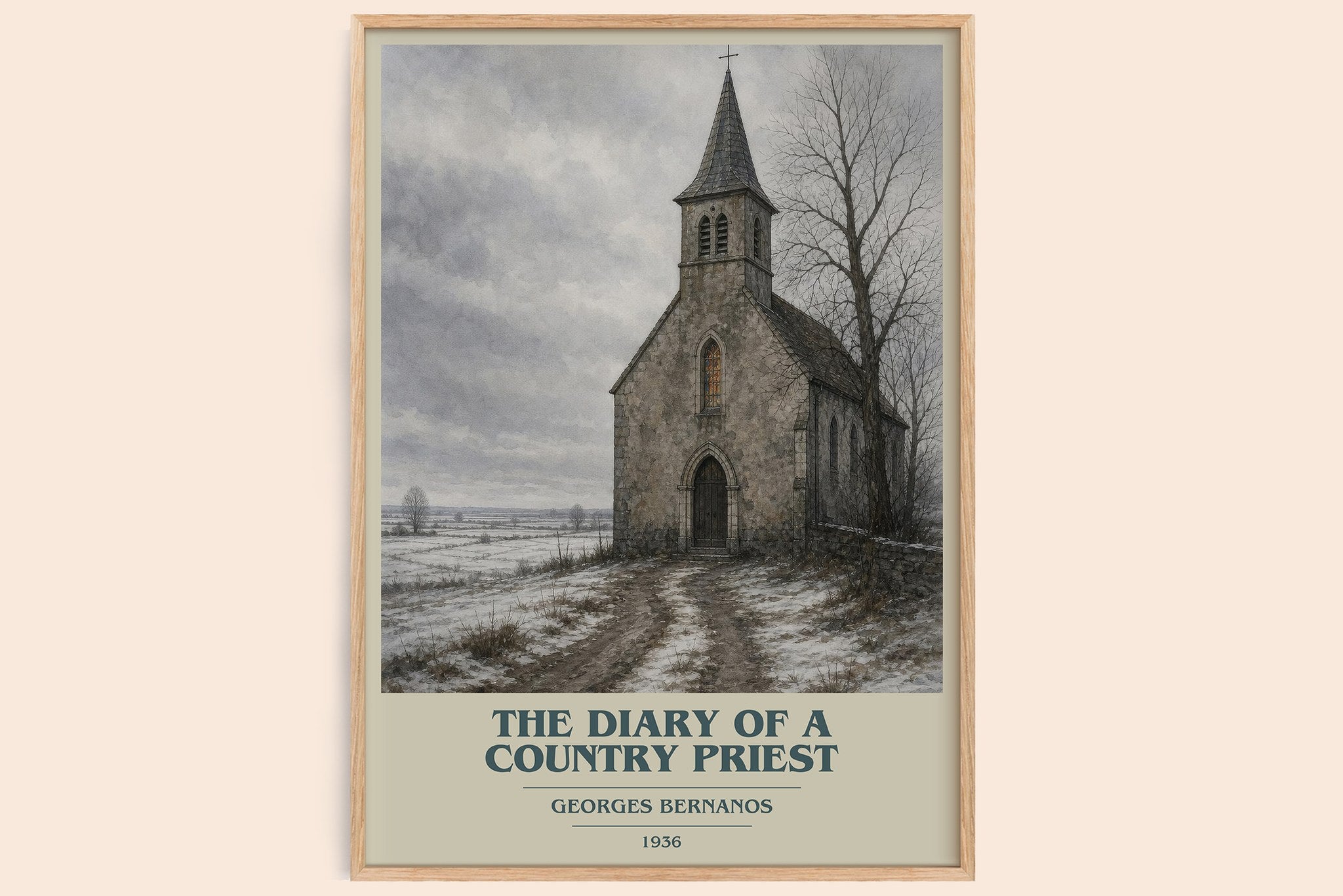 The Diary of a Country Priest Book Cover Poster by Georges Bernanos