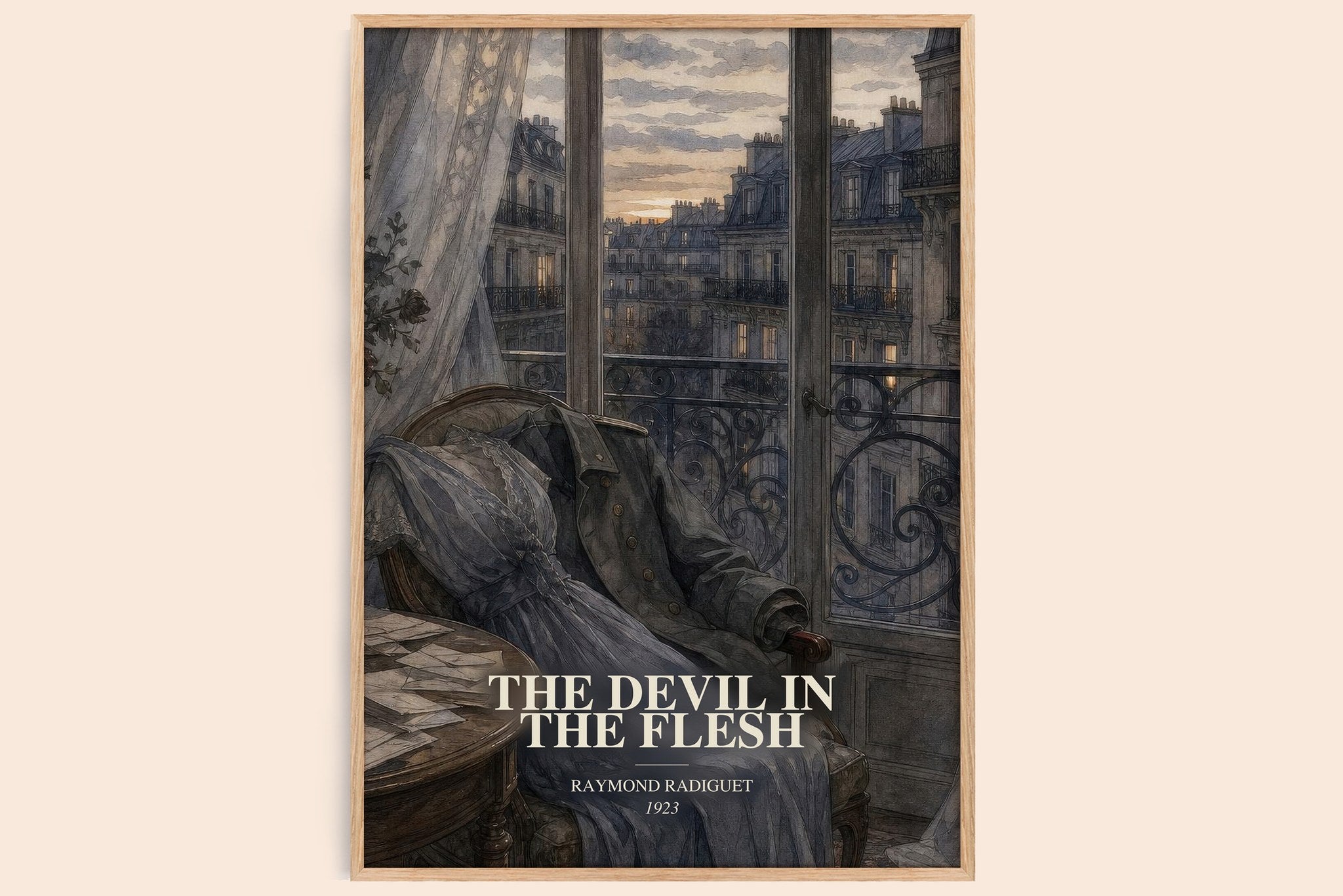 Devil in the Flesh Book Watercolour Illustration by Raymond Radiguet