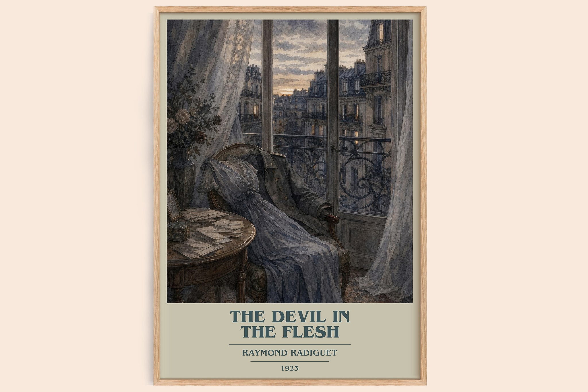 The Devil in the Flesh Book Cover Poster by Raymond Radiguet