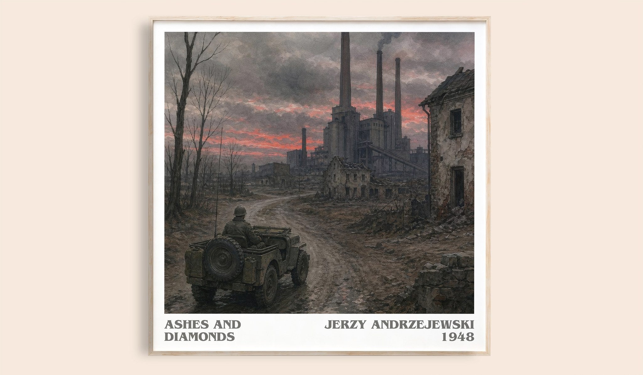Ashes and Diamonds Literary Art Print by Jerzy Andrzejewski