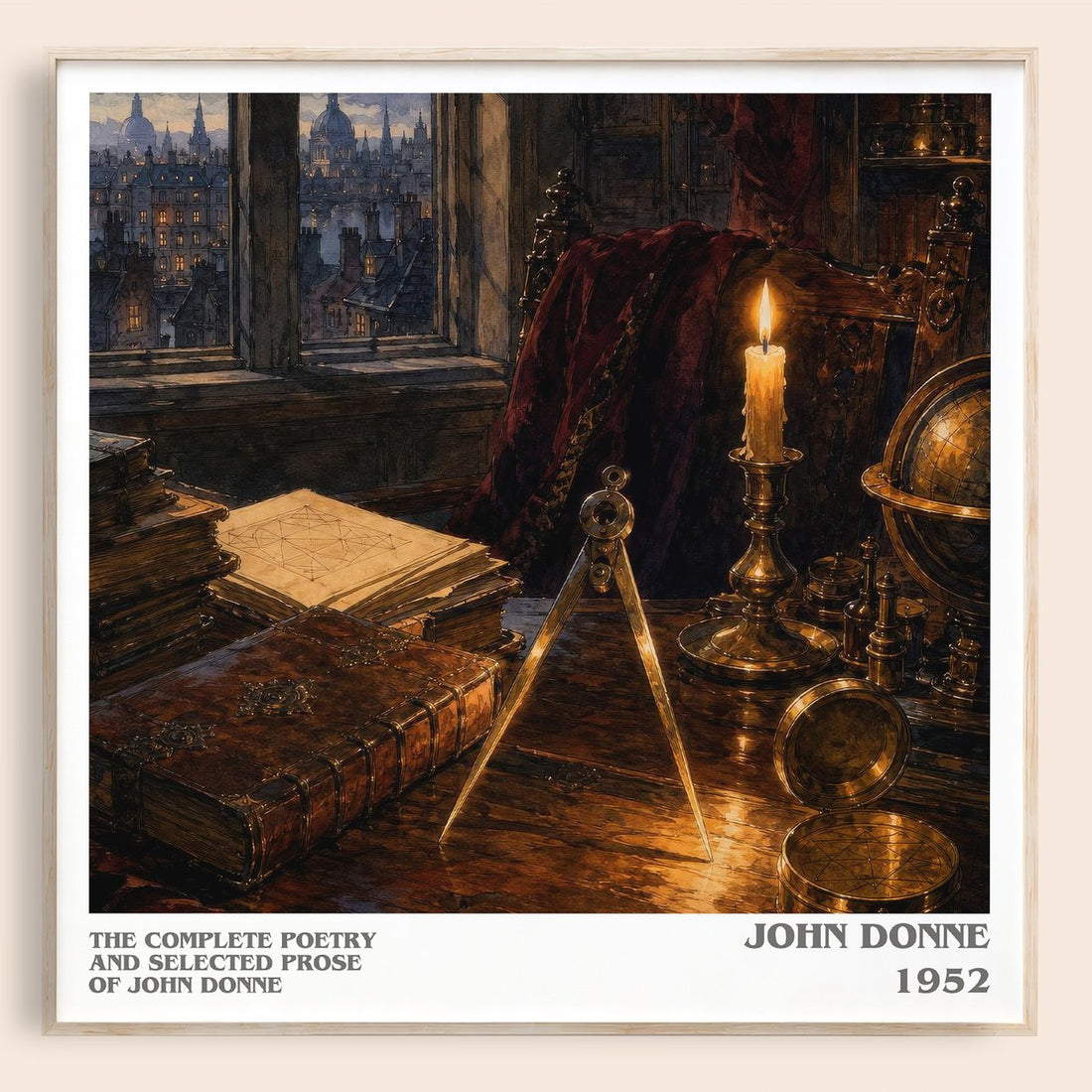 The Complete Poetry and Selected Prose of John Donne literary book poster by John Donne – framed literary art print
