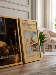 The Complete Poetry and Selected Prose of John Donne watercolour print framed by window – literary home decor