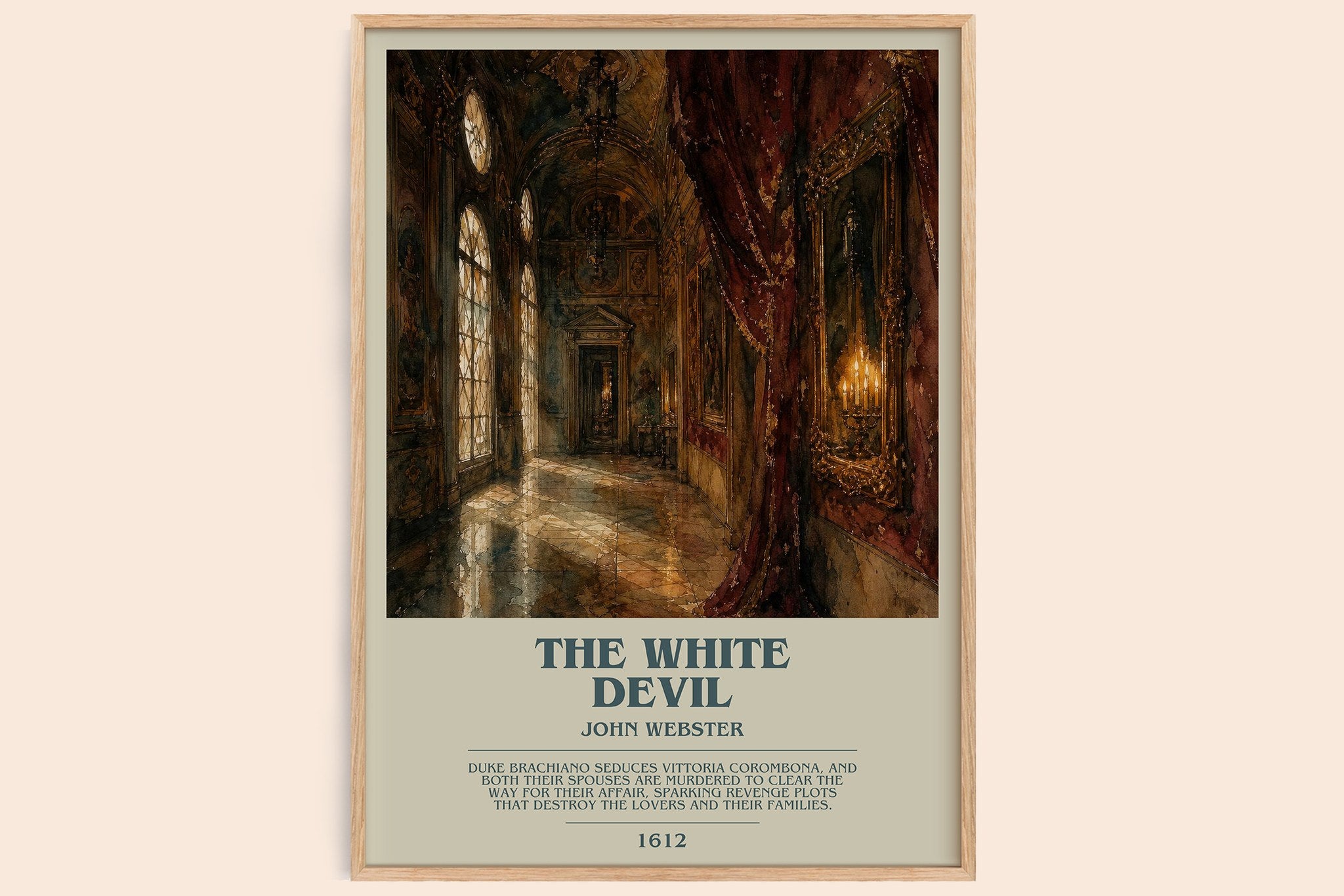 The White Devil Bookish Wall Art by John Webster