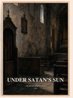 Under Satan's Sun watercolour book poster by Georges Bernanos – framed literary art print