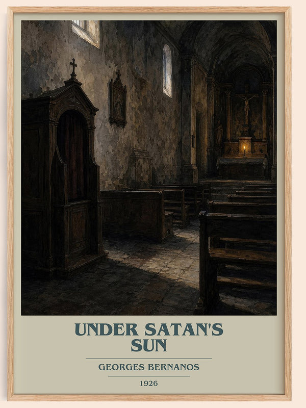 Under Satan's Sun book cover book poster by Georges Bernanos – framed literary art print
