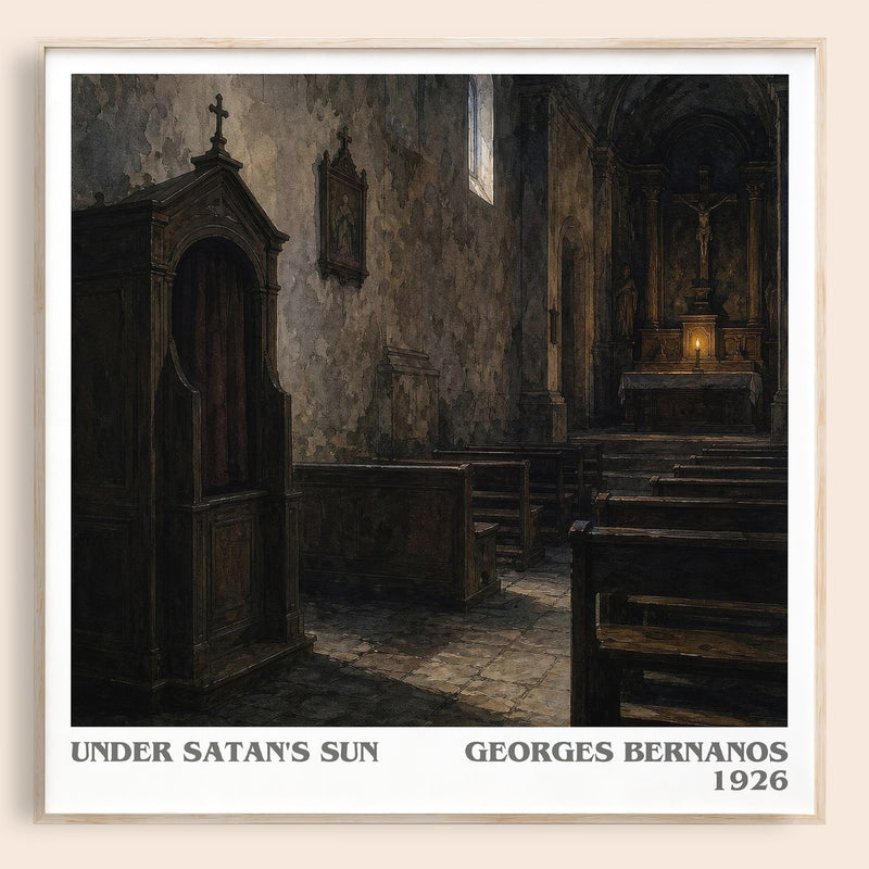 Under Satan's Sun literary book poster by Georges Bernanos – framed literary art print