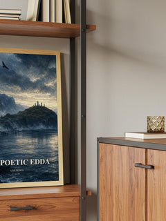 The Poetic Edda book watercolour illustration paper finish options – matte satin gloss