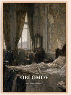 Oblomov watercolour book poster by Ivan Goncharov – framed literary art print