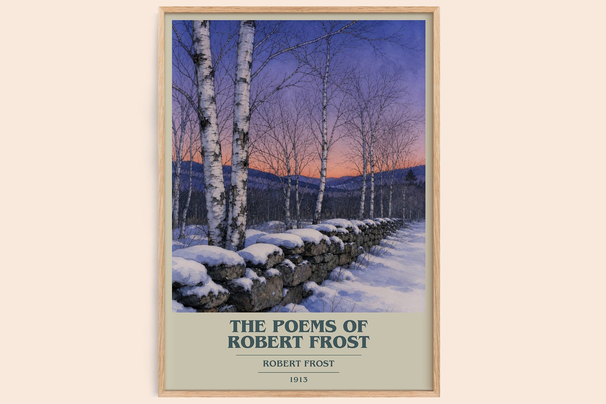 The Poems of Robert Frost Book Cover Poster by Robert Frost