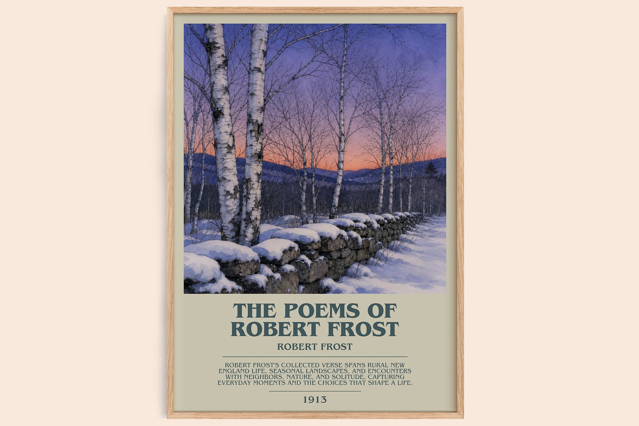 The Poems of Robert Frost Bookish Wall Art by Robert Frost