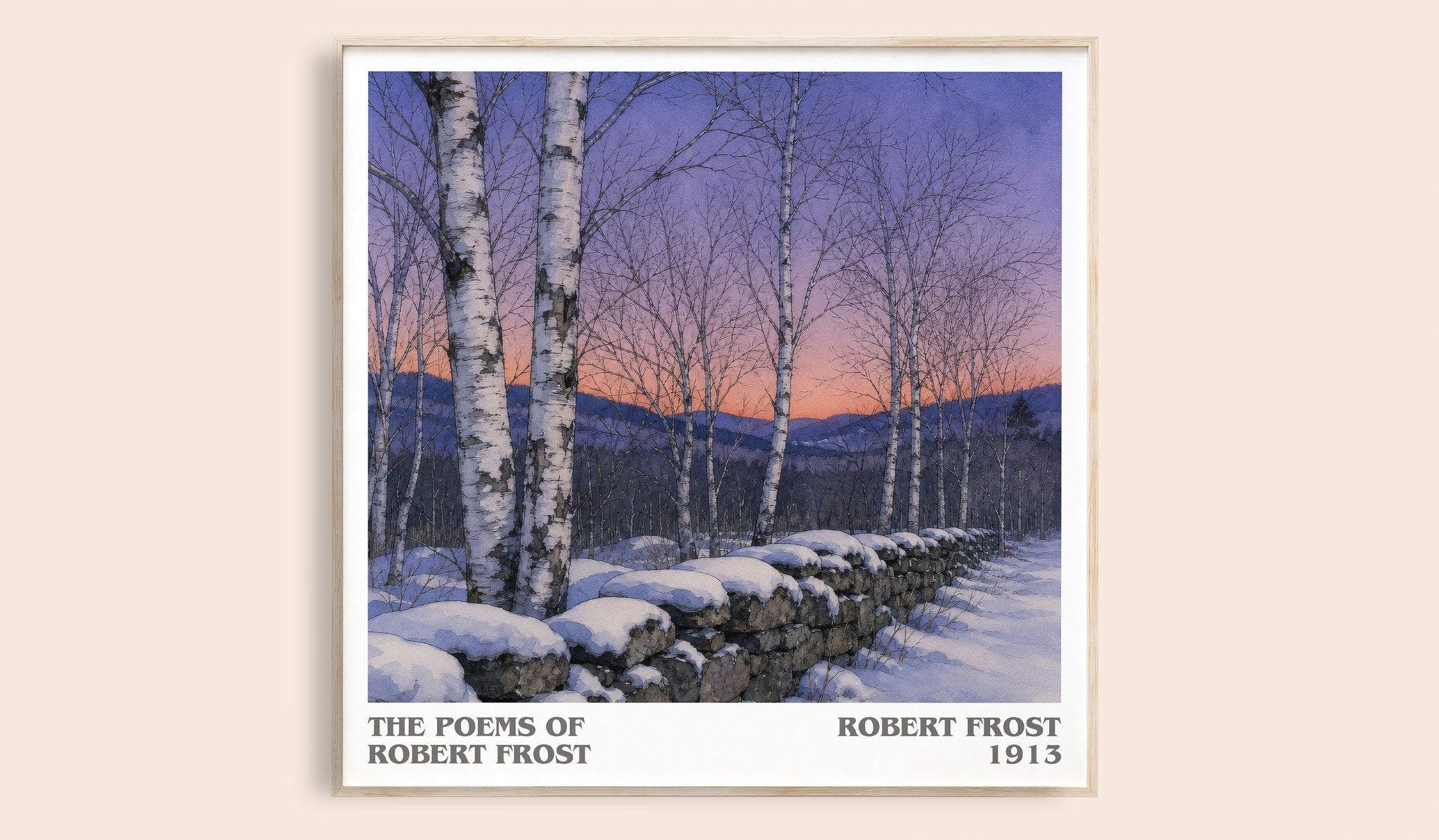 The Poems of Robert Frost Literary Art Print by Robert Frost