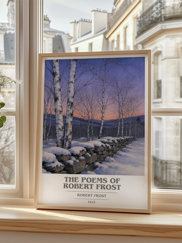 The Poems of Robert Frost book cover poster colour and style options – Robert Frost book art