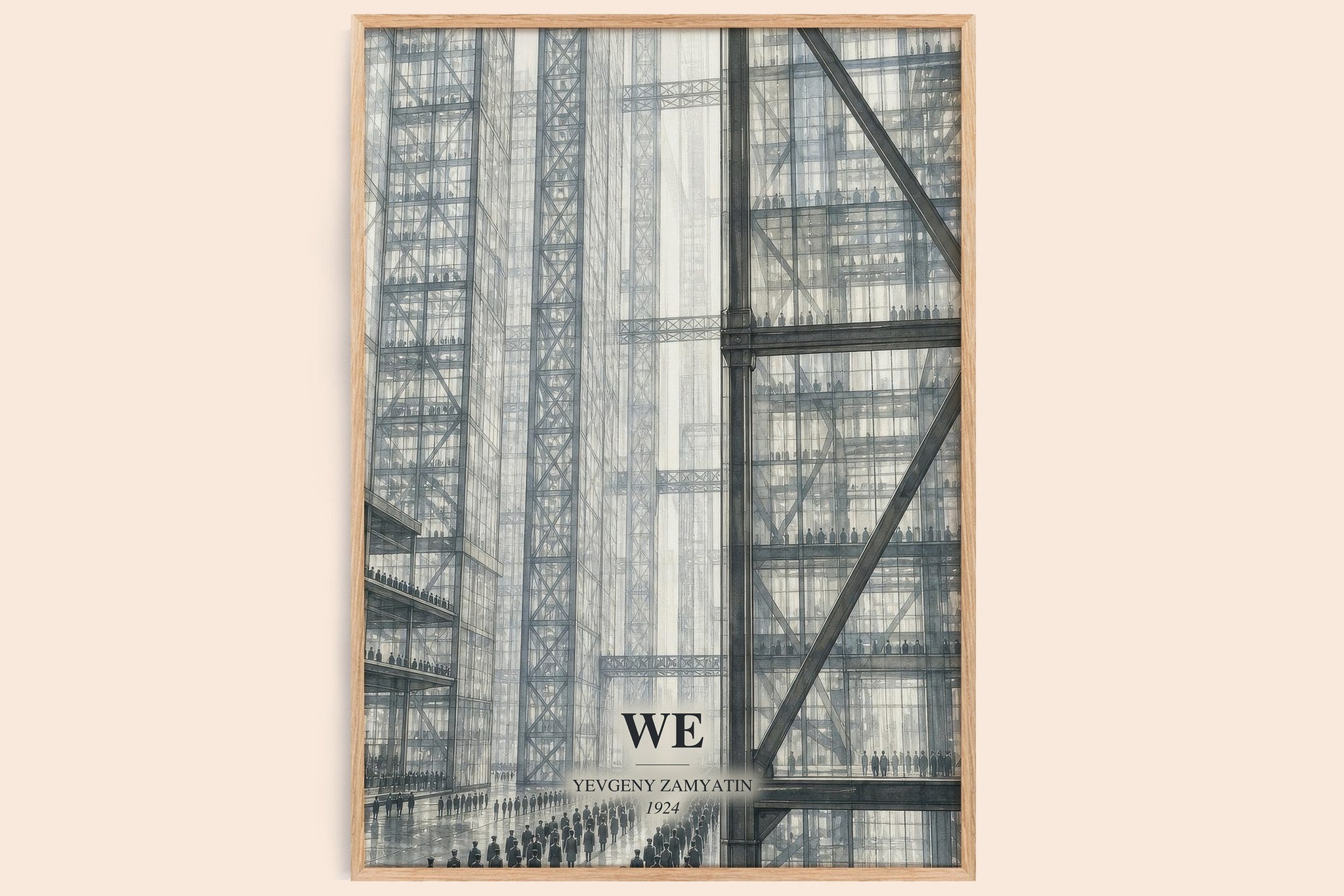 We Book Watercolour Illustration by Yevgeny Zamyatin