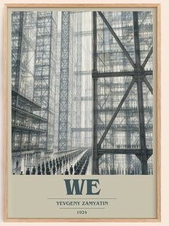 We book cover book poster by Yevgeny Zamyatin – framed literary art print