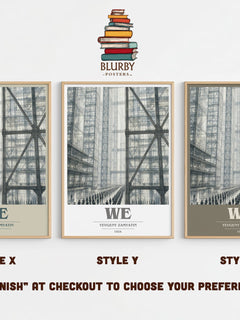 We book cover print in frame leaning in hallway – dystopian wall art