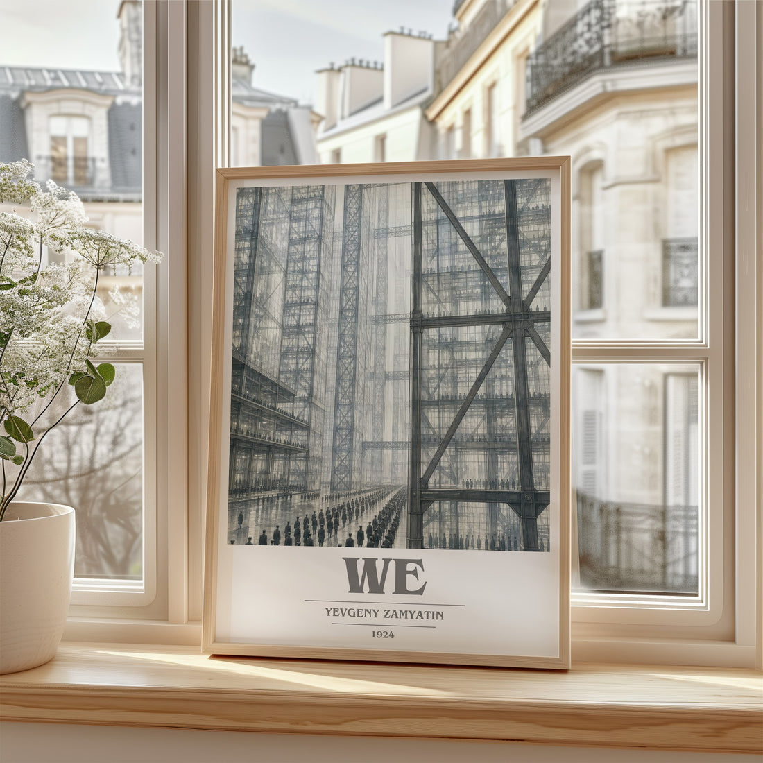 We book cover poster colour and style options – Yevgeny Zamyatin book art