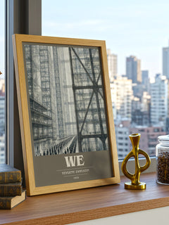 We book cover print framed by window – literary home decor