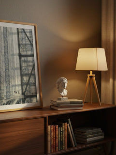 We watercolour print on bookshelf – Yevgeny Zamyatin fan gift