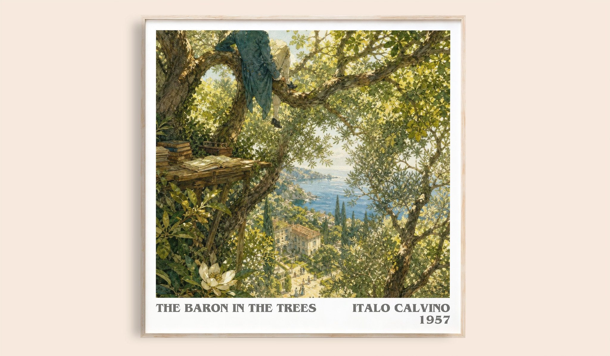 The Baron in the Trees Literary Art Print by Italo Calvino
