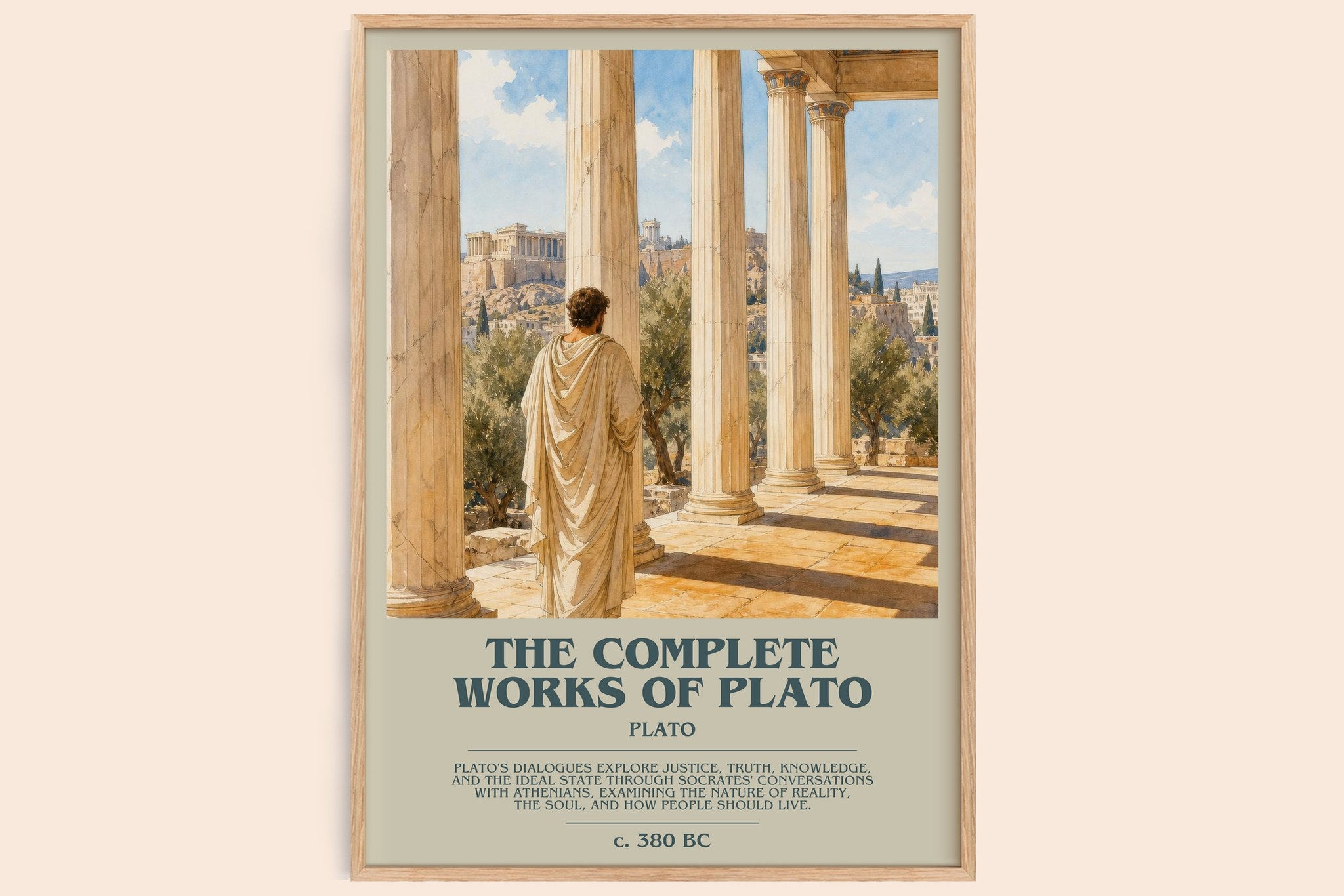 The Complete Works of Plato Bookish Wall Art by Plato