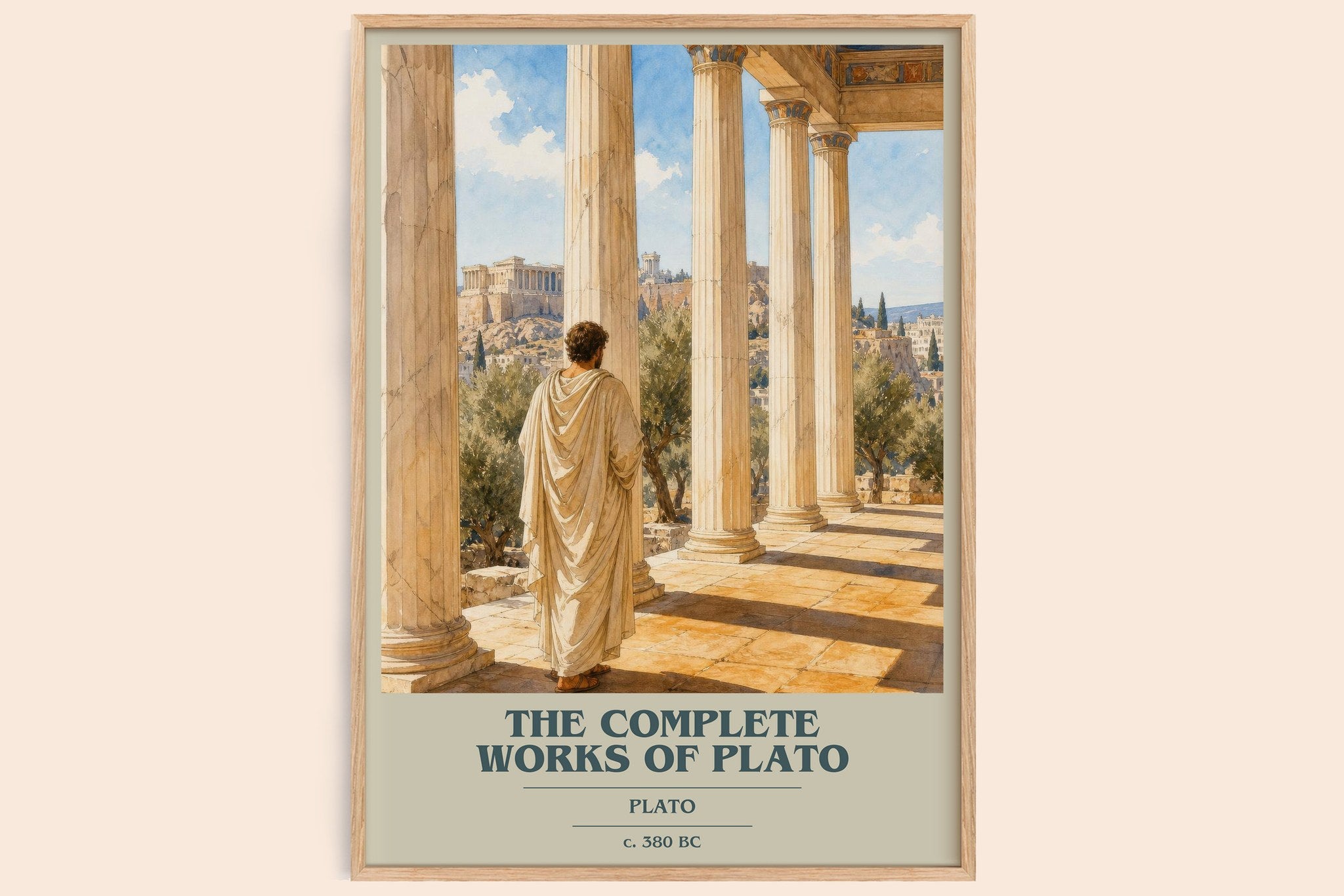 The Complete Works of Plato Book Cover Poster by Plato