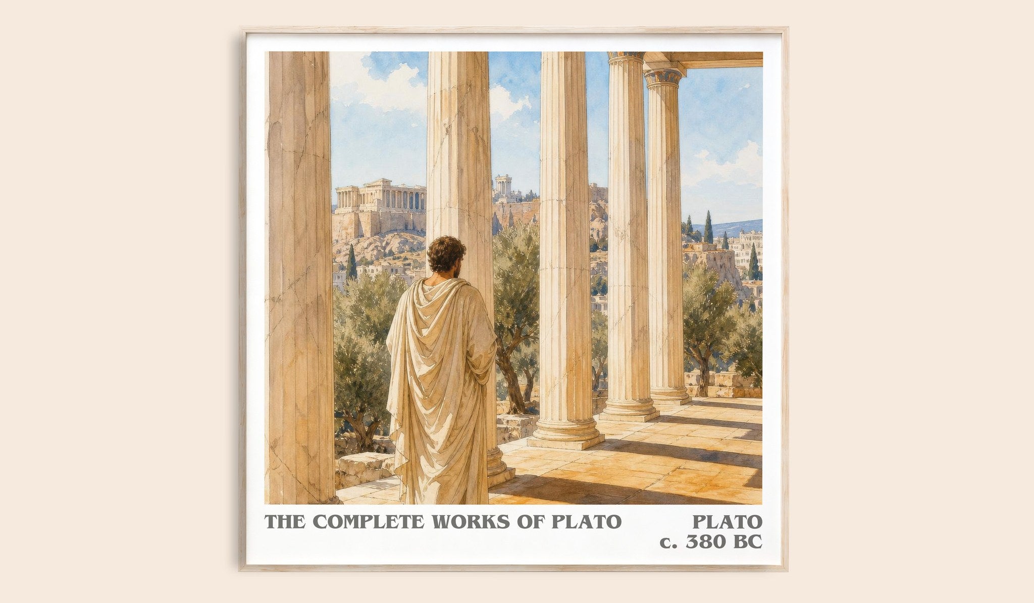 The Complete Works of Plato Literary Art Print by Plato