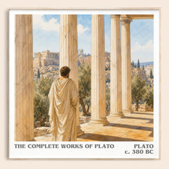 The Complete Works of Plato literary book poster by Plato – framed literary art print