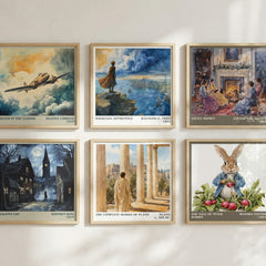 The Complete Works of Plato literary print in frame leaning in hallway – philosophy wall art