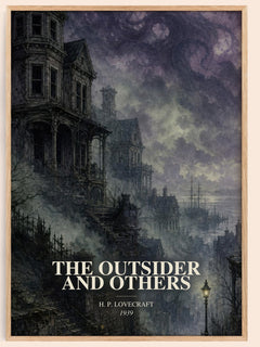 The Outsider And Others watercolour book poster by H. P. Lovecraft – framed literary art print