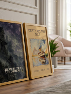 The Outsider And Others watercolour print framed by window – literary home decor