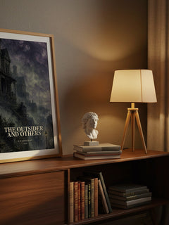 The Outsider And Others watercolour print on bookshelf – H. P. Lovecraft fan gift