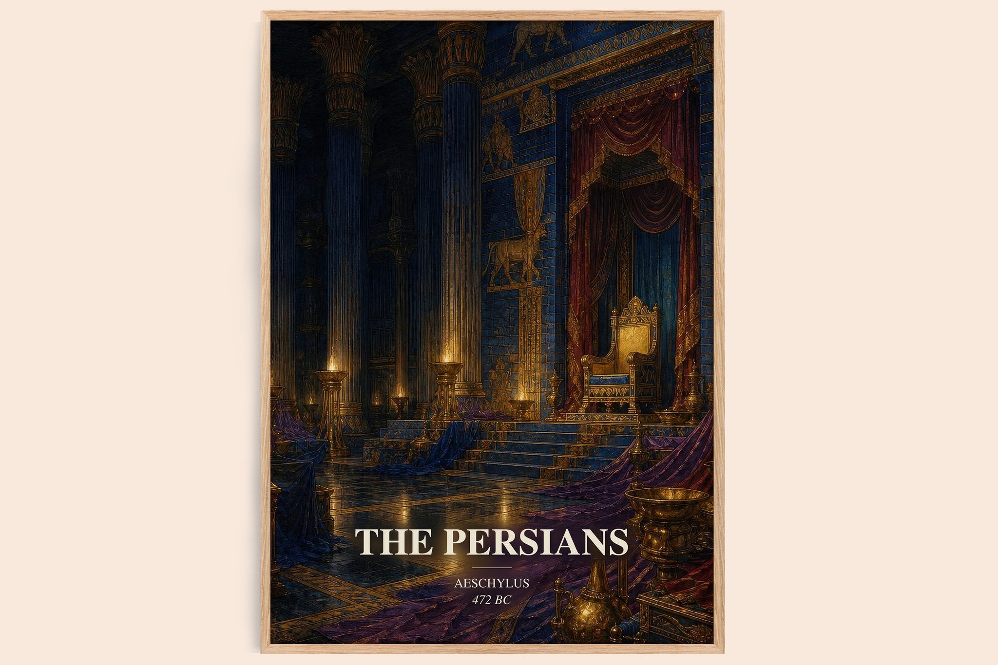 The Persians Book Watercolour Illustration by Aeschylus