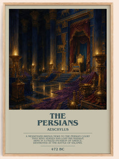 The Persians bookish book poster by Aeschylus – framed literary art print