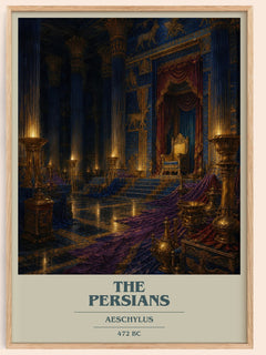 The Persians book cover book poster by Aeschylus – framed literary art print