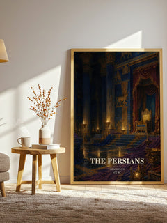 The Persians watercolour print in frame leaning in hallway – classic literature wall art
