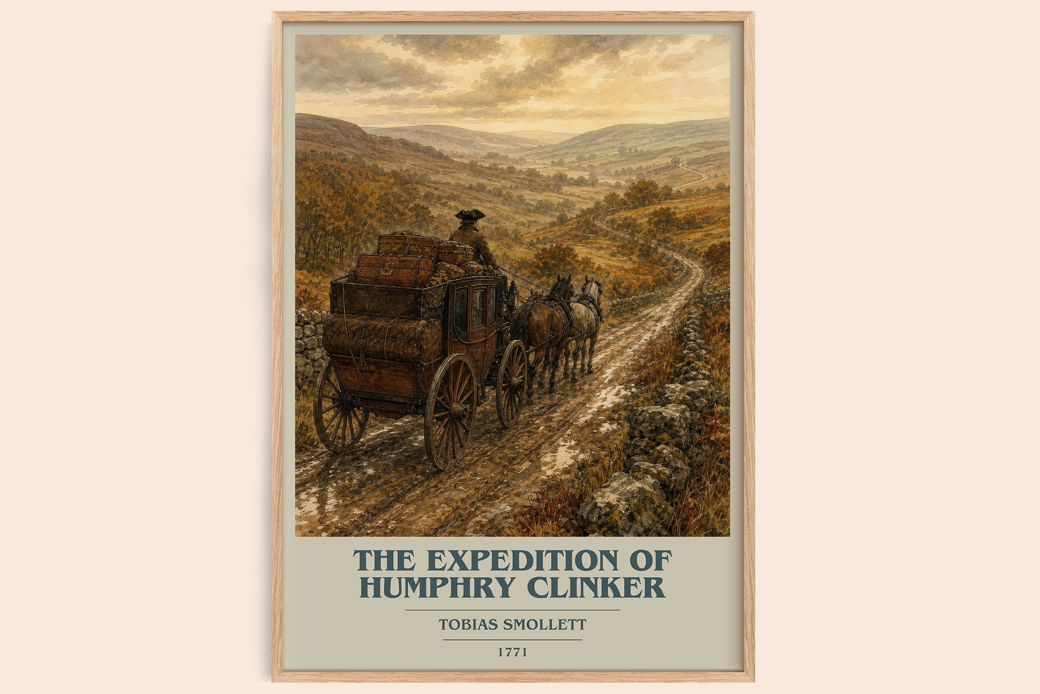 The Expedition of Humphry Clinker Book Cover Poster by Tobias Smollett
