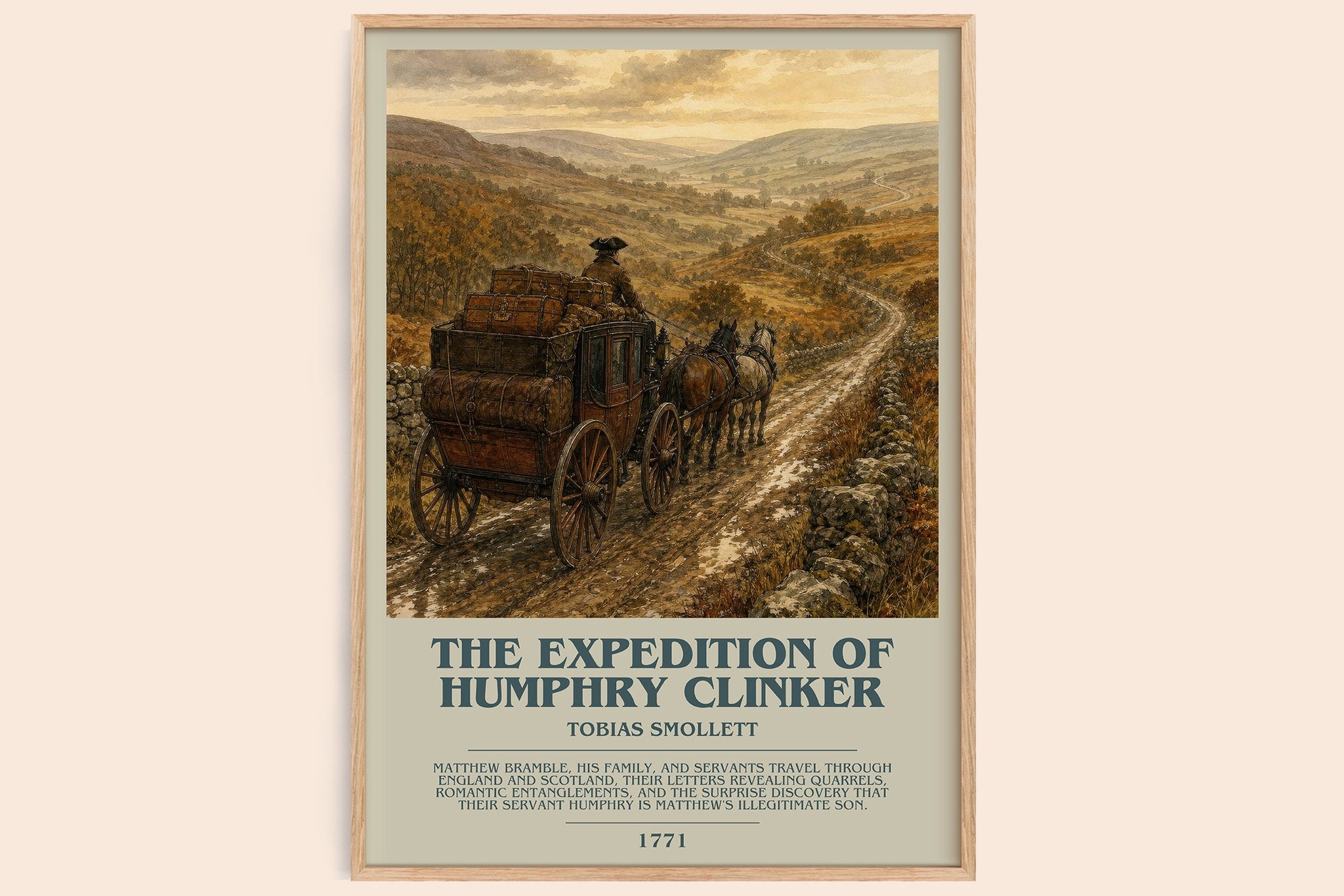 The Expedition of Humphry Clinker Bookish Wall Art by Tobias Smollett