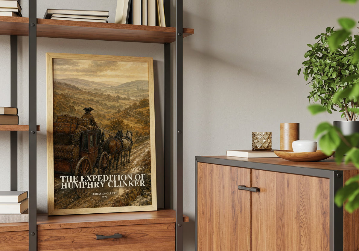 The Expedition of Humphry Clinker book watercolour illustration paper finish options – matte satin gloss