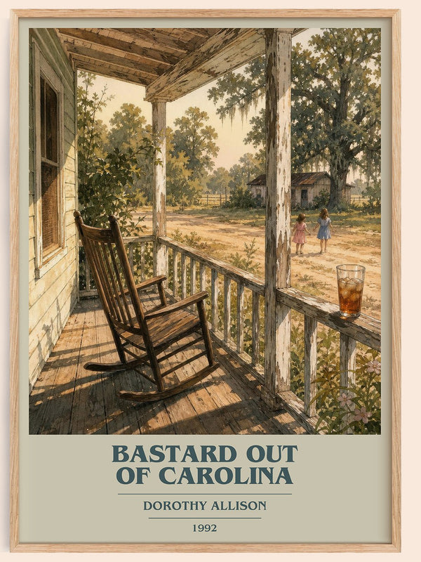 Bastard Out of Carolina book cover book poster by Dorothy Allison – framed literary art print