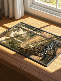 Bastard Out of Carolina watercolour book poster framed on wall – literary fiction wall art
