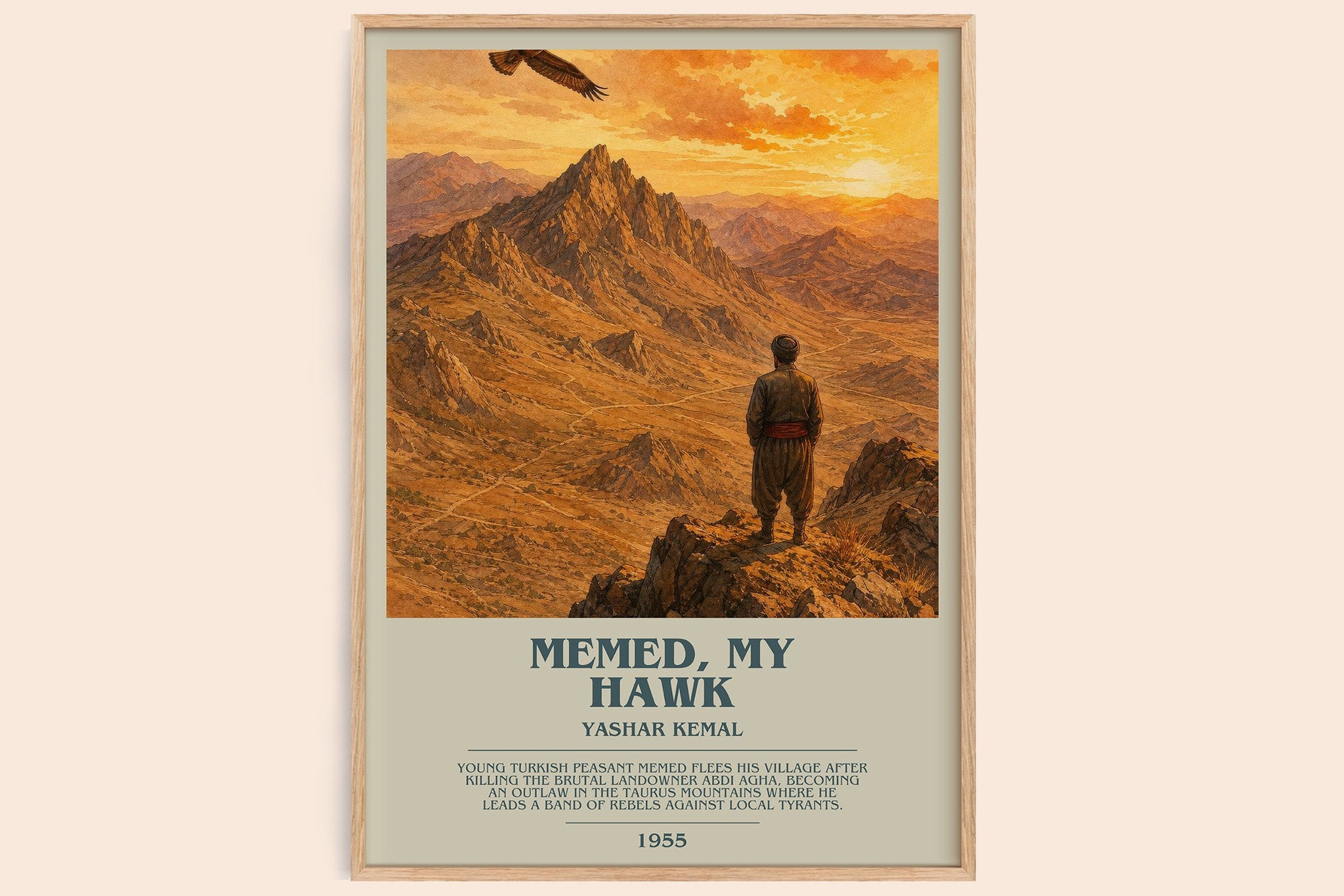 Memed, My Hawk Bookish Wall Art by Yashar Kemal