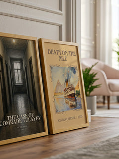 The Case of Comrade Tulayev watercolour print framed by window – literary home decor