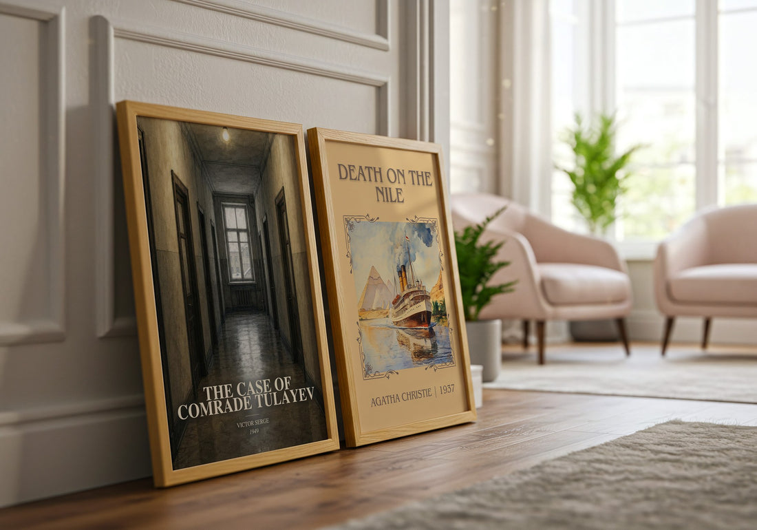 The Case of Comrade Tulayev watercolour print framed by window – literary home decor