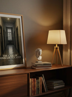 The Case of Comrade Tulayev watercolour print on bookshelf – Victor Serge fan gift