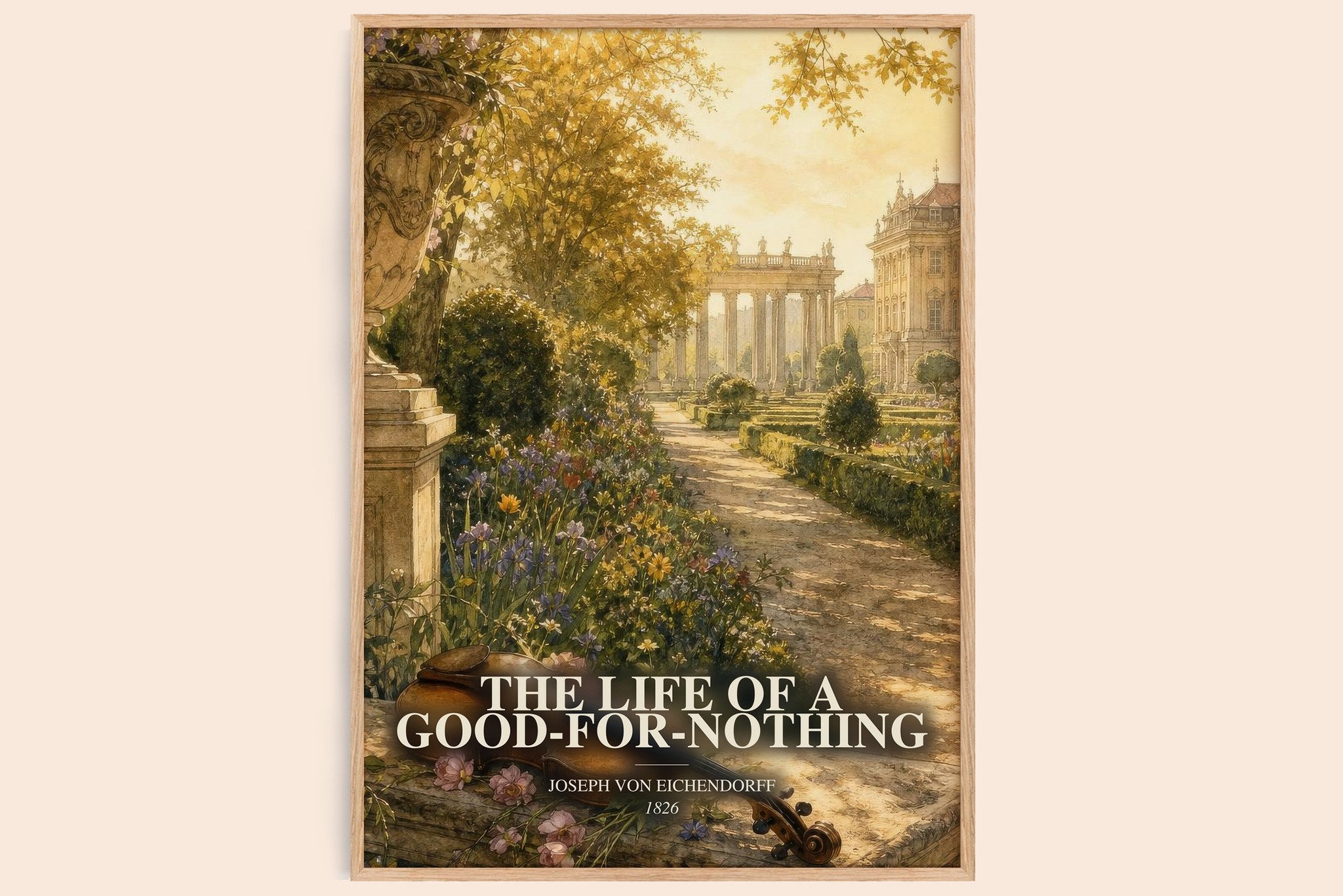 The Life of a Good-For-Nothing Book Watercolour Illustration by Joseph von Eichendorff