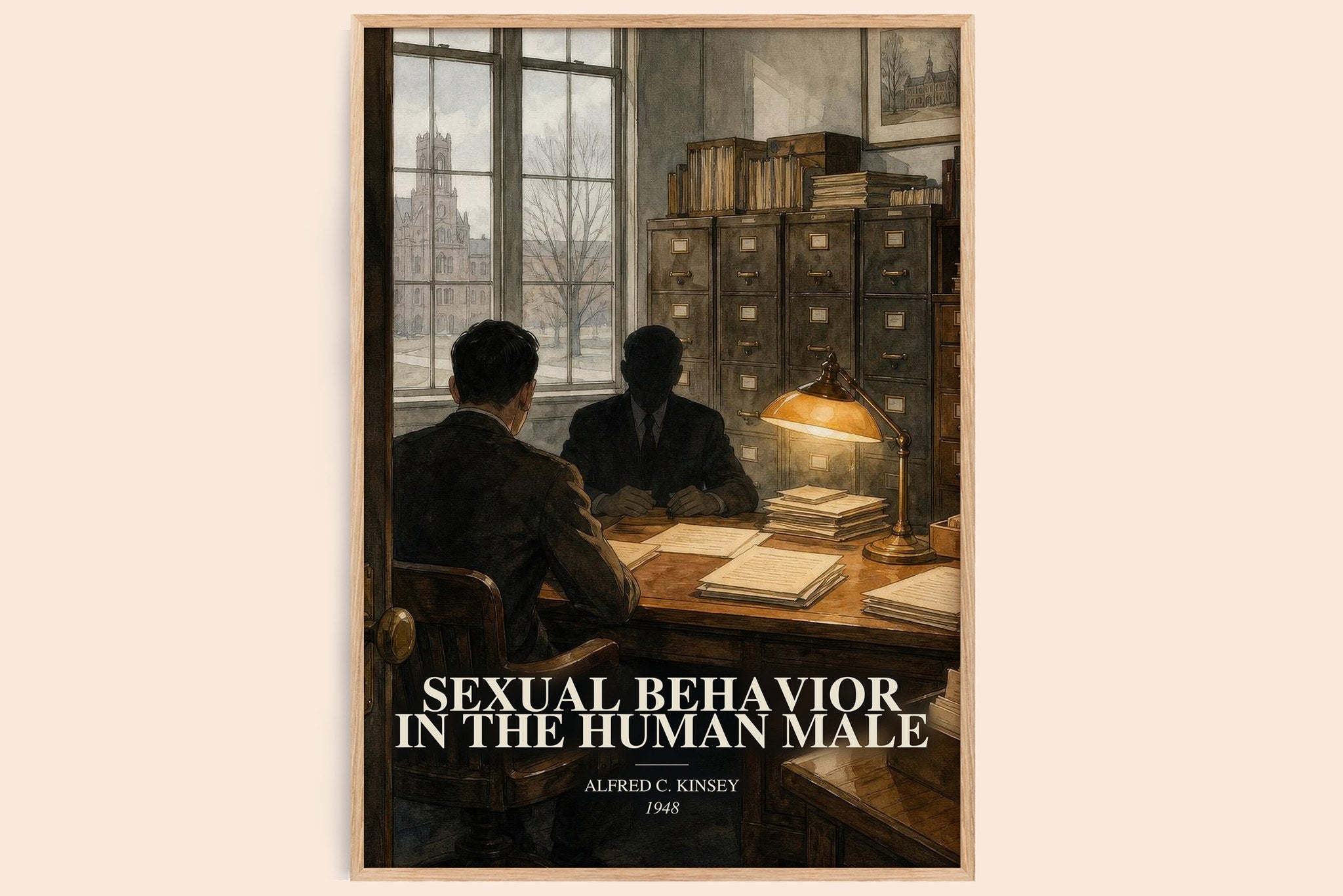 Sexual Behavior in the Human Male Book Watercolour Illustration by Alfred C. Kinsey