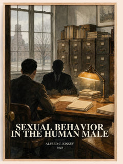 Sexual Behavior in the Human Male watercolour book poster by Alfred C. Kinsey – framed literary art print