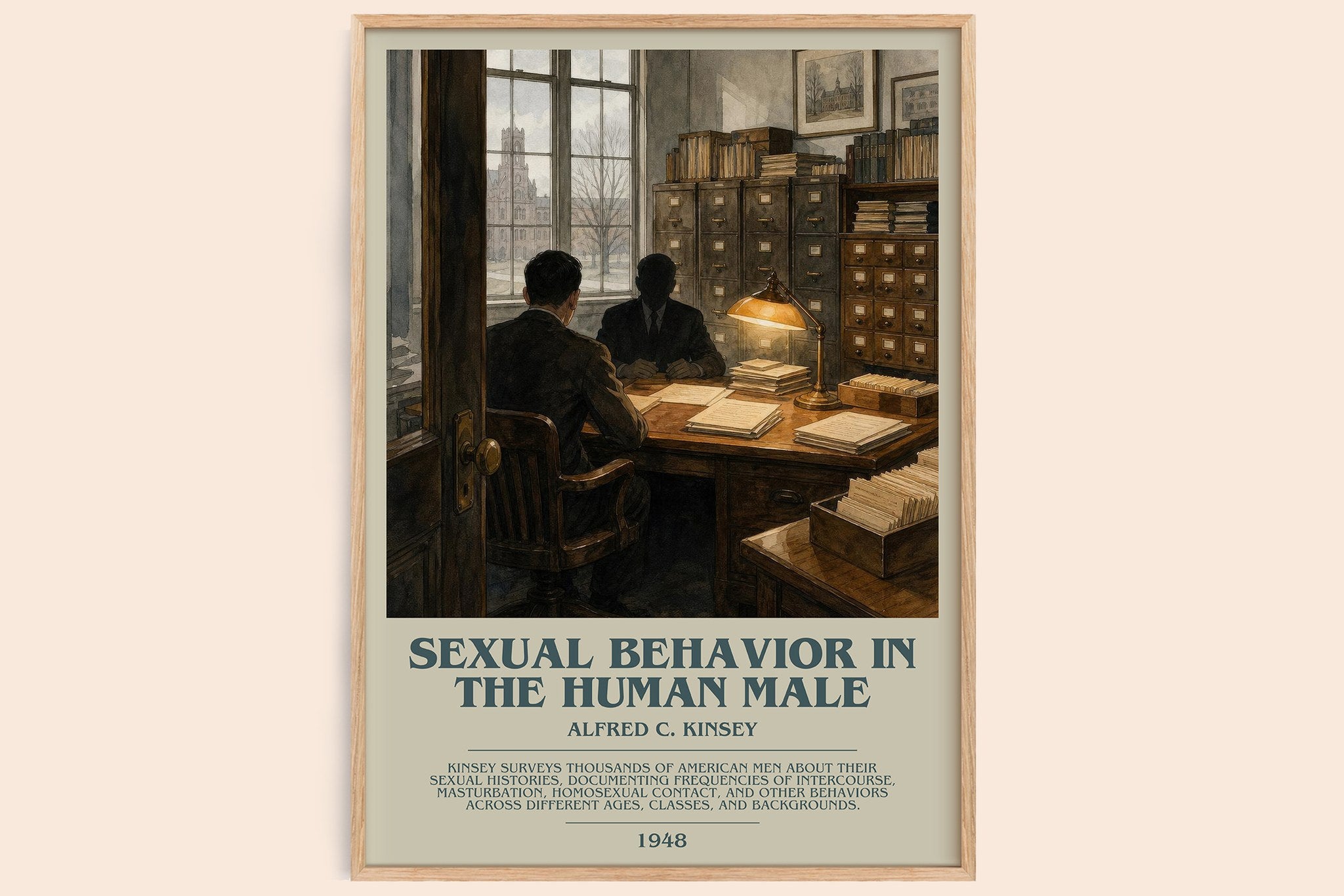 Sexual Behavior in the Human Male Bookish Wall Art by Alfred C. Kinsey