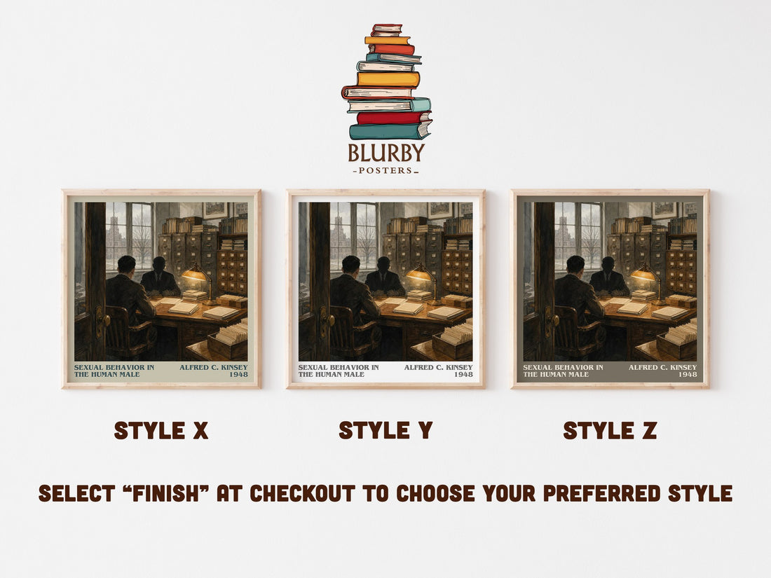 Sexual Behavior in the Human Male literary print in frame leaning in hallway – non fiction wall art (mockup)
